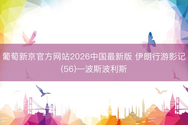 葡萄新京官方网站2026中国最新版 伊朗行游影记(56)—波斯波利斯