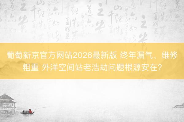 葡萄新京官方网站2026最新版 终年漏气、维修粗重 外洋空间站老浩劫问题根源安在?
