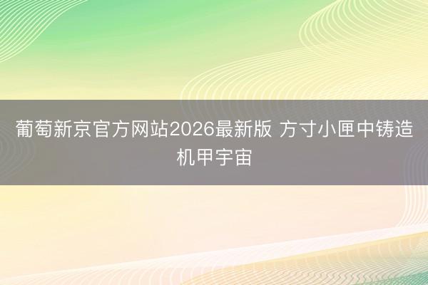 葡萄新京官方网站2026最新版 方寸小匣中铸造机甲宇宙
