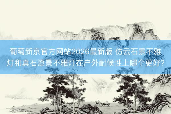 葡萄新京官方网站2026最新版 仿云石景不雅灯和真石漆景不雅灯在户外耐候性上哪个更好?