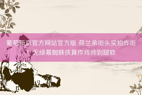 葡萄新京官方网站官方版 荷兰弟街头实拍炸街！无绿幕蜘蛛侠算作戏帅到腿软